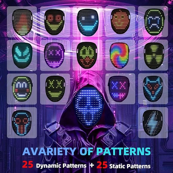 Hareket Algılamalı LED Maske2