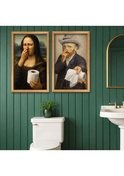 Komik Banyo Tablosu Seti