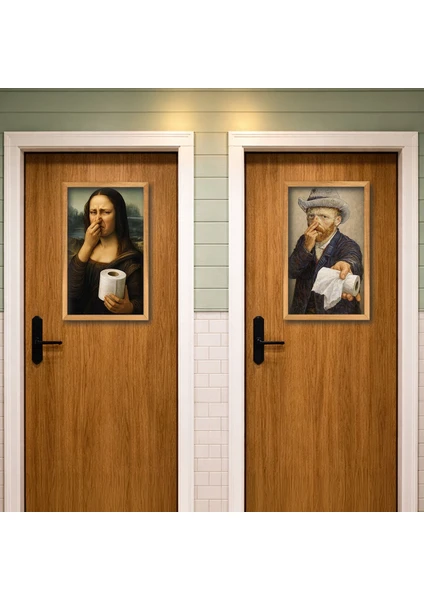 Komik Banyo Tablosu Seti