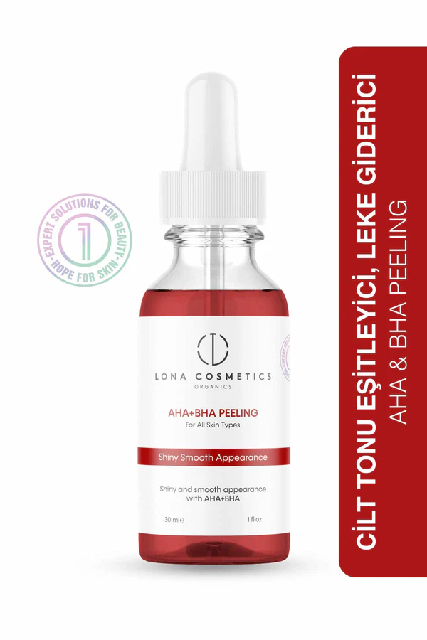 AHA BHA Kırmızı Peeling Serum Işıltılı Görünüm