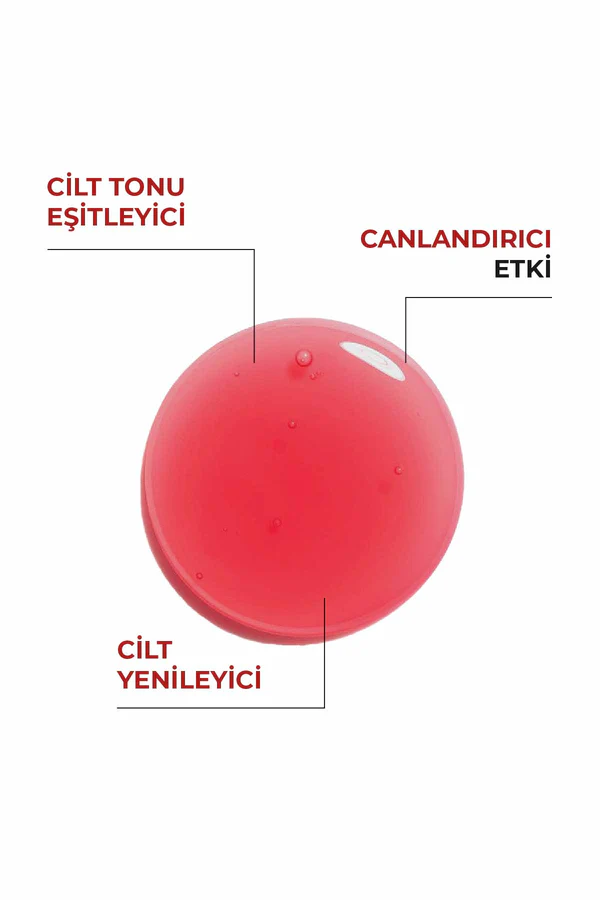 AHA BHA Kırmızı Peeling Serum Işıltılı Görünüm
