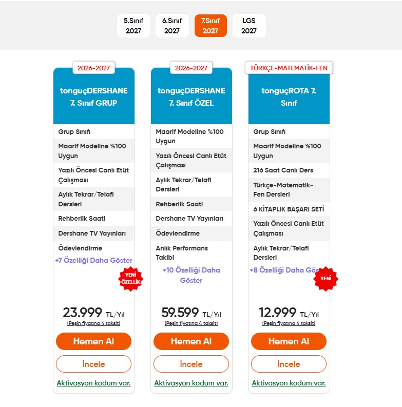Tonguç Akademi %25 İndirim